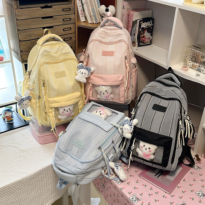 Multifunktionaler strukturierter Rucksack mit Seitentaschen Karnz