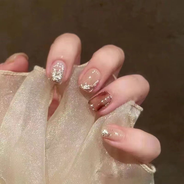 Glamouröse Glitzer Druck-Nagelset