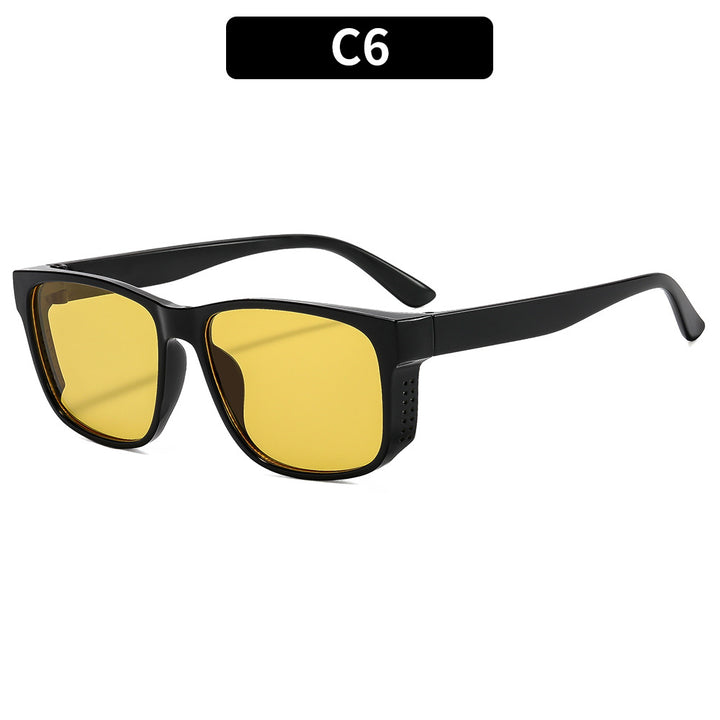 Übergroße retro-inspirierte quadratische Sonnenbrille