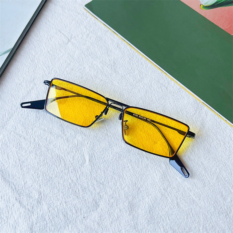 Modebewusste geometrische Fassung Sonnenbrille Karnz