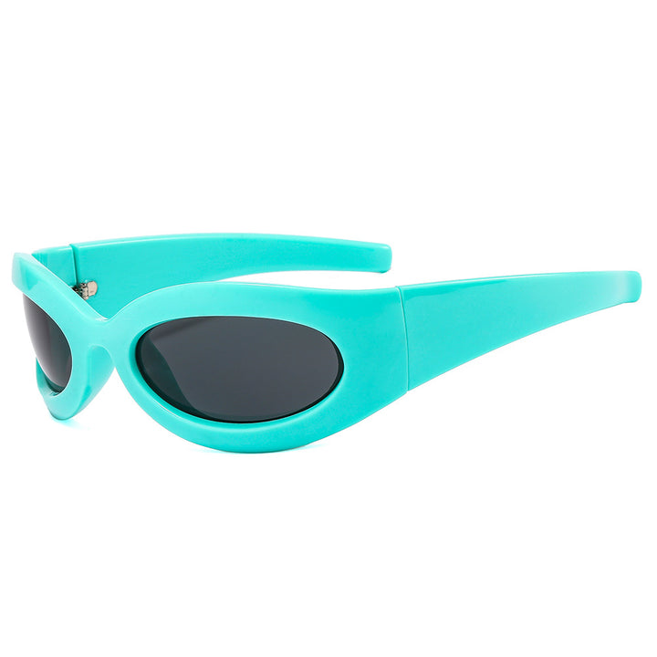Damen modische Sonnenbrille mit ovalem Rahmen und modernem Finish Karnz