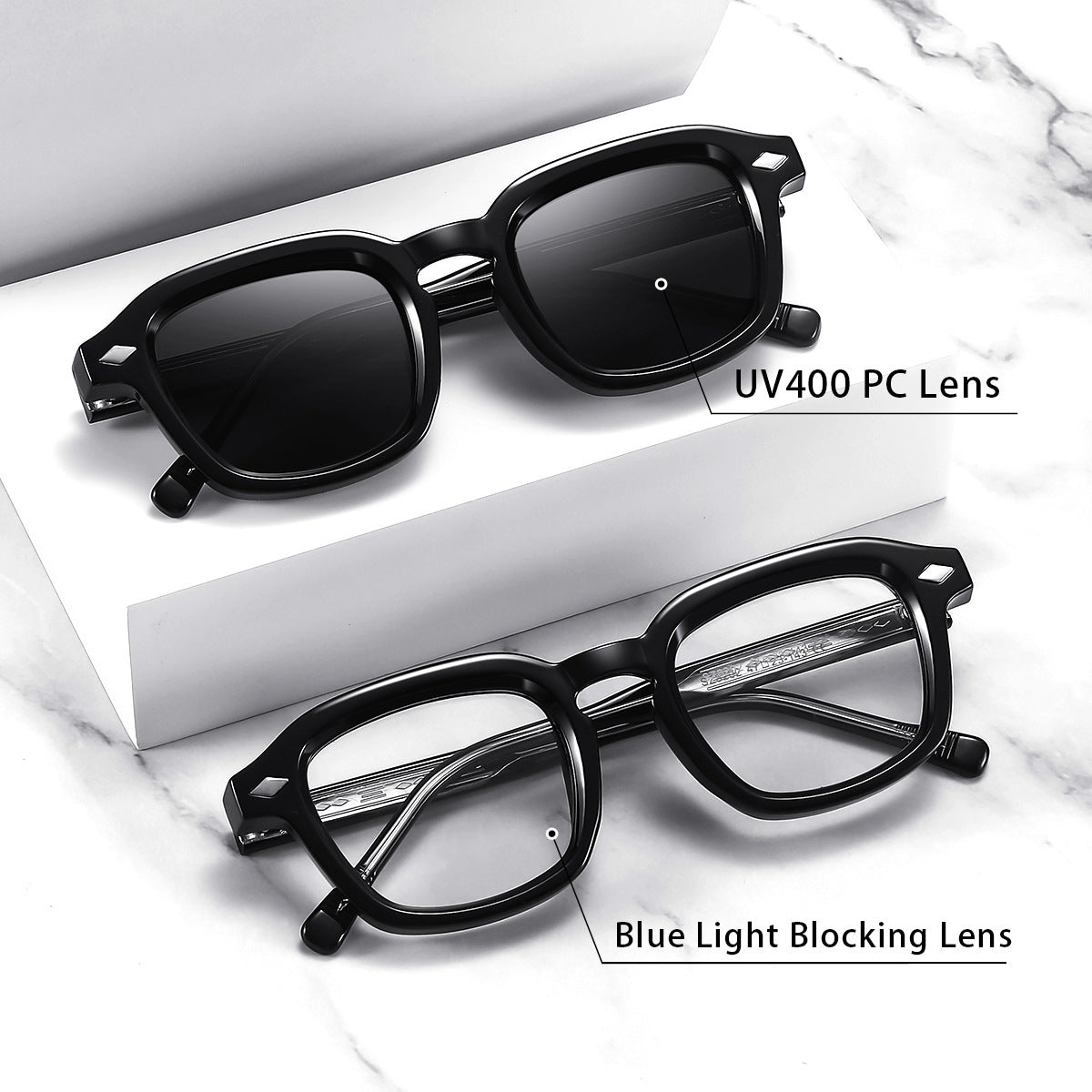 Damen modische Sonnenbrille mit innovativem Rahmen und polarisierenden Gläsern Karnz