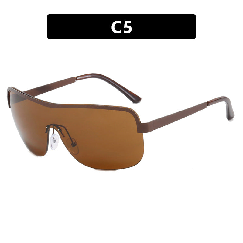 Damen sportliche Sonnenbrille im futuristischen Design mit großem Sichtfeld Karnz