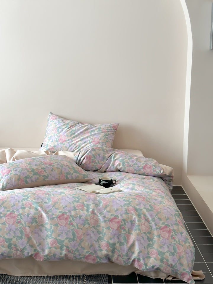 Mikrofaser-Bettwäsche-Set mit buntem Terrazzo-Muster, weich & pflegeleicht