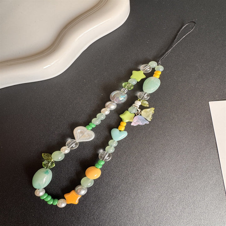 Farbige Charm Perlen Halskette Karnz