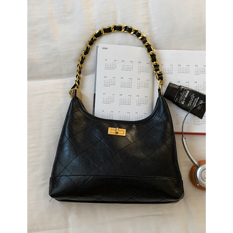 Gepolsterte Wildleder Hobo Handtasche Karnz