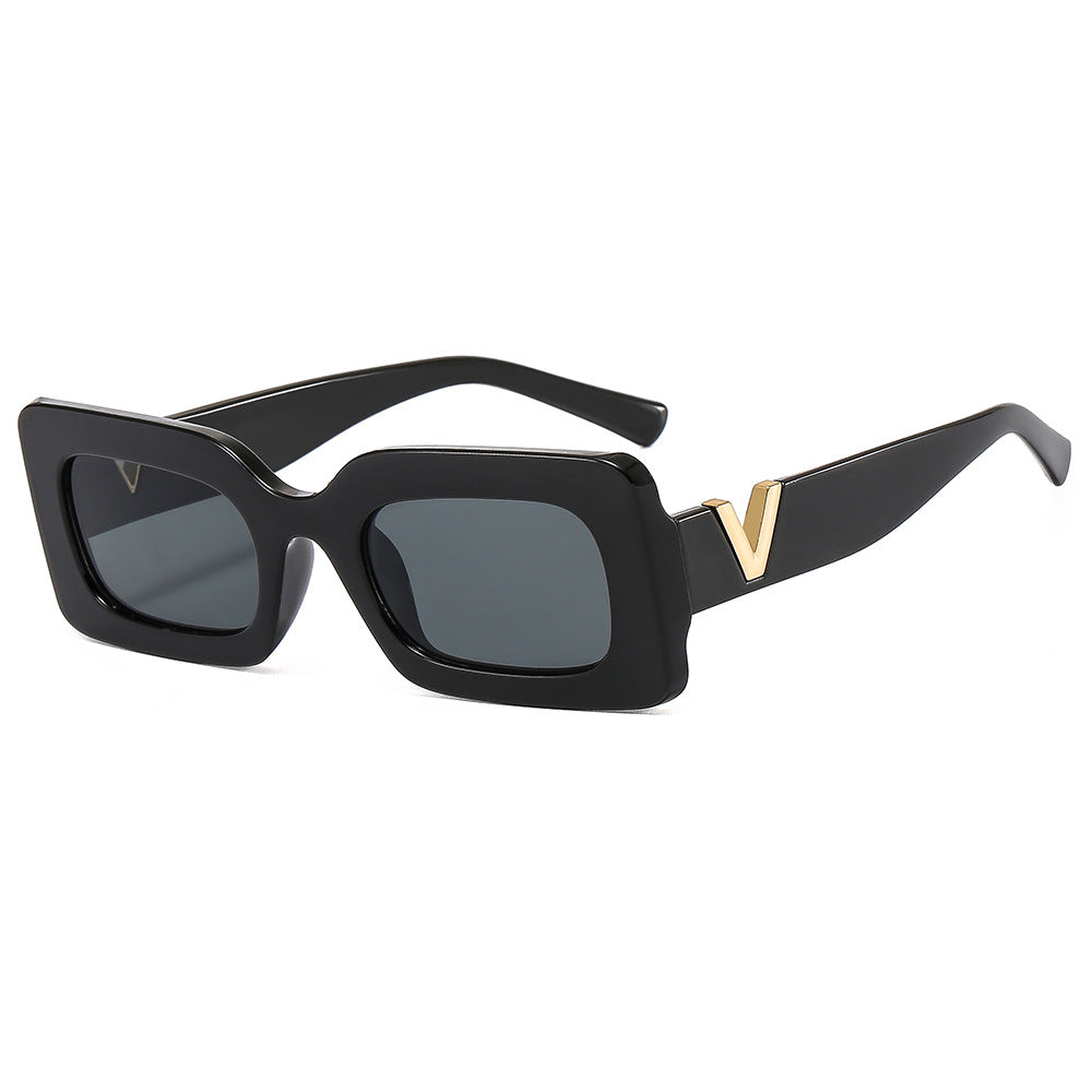 Damen Stylische oversized Sonnenbrille mit einzigartigem Rahmen Karnz