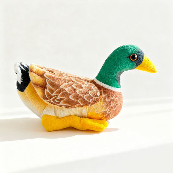 Mallard-Ente Plüschbegleiter mit besticktem Federdesign & gewichtetem Boden Karnz