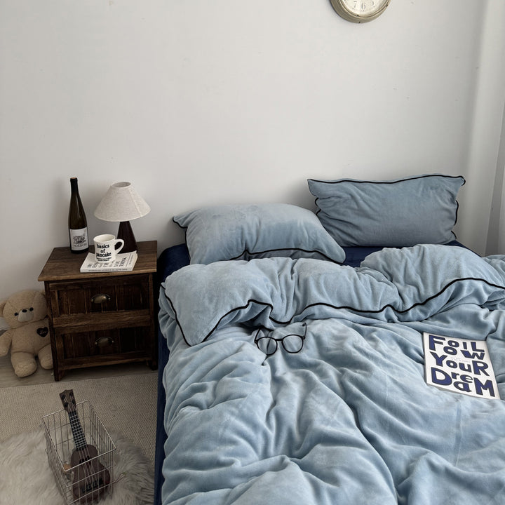 Premium Weiches Plüsch Bettwäsche Set