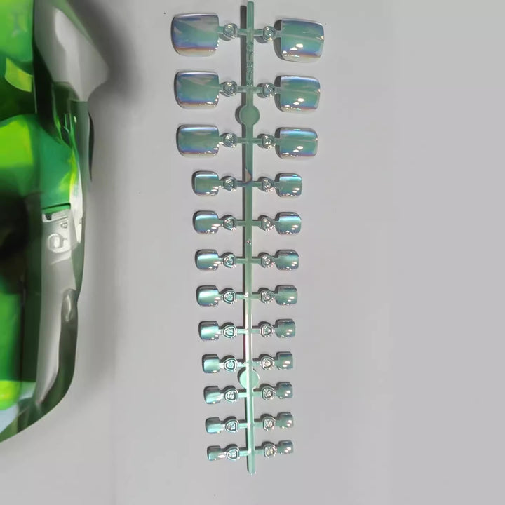Iridescent Press-On Nagelset Karnz