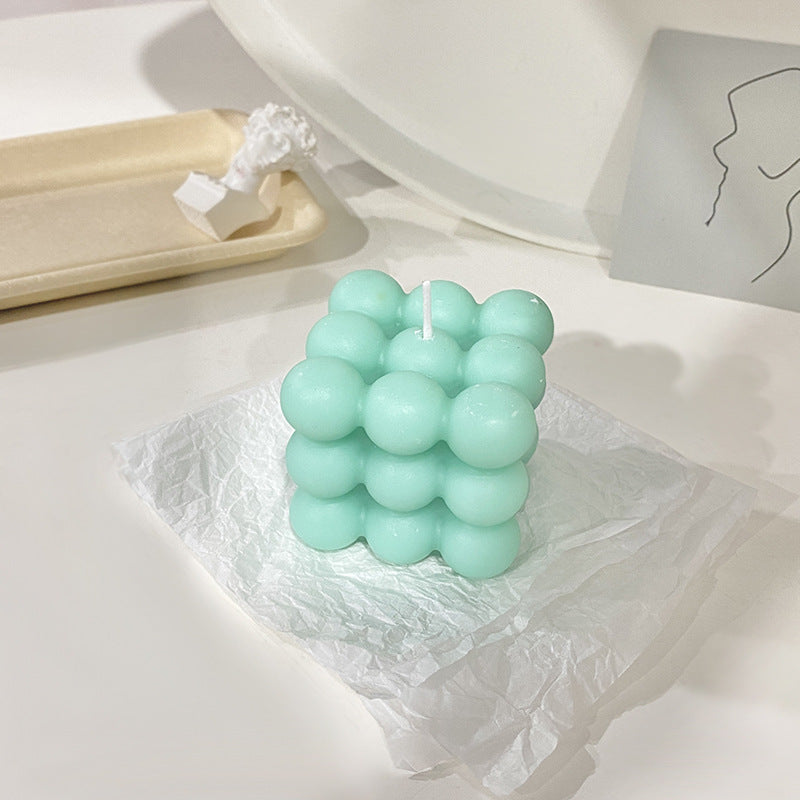 Bubble Cube Skulpturale Dekorative Soja Kerze