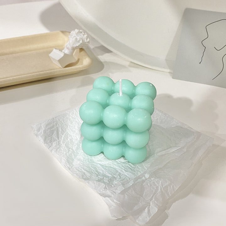 Bubble Cube Skulpturale Dekorative Soja Kerze