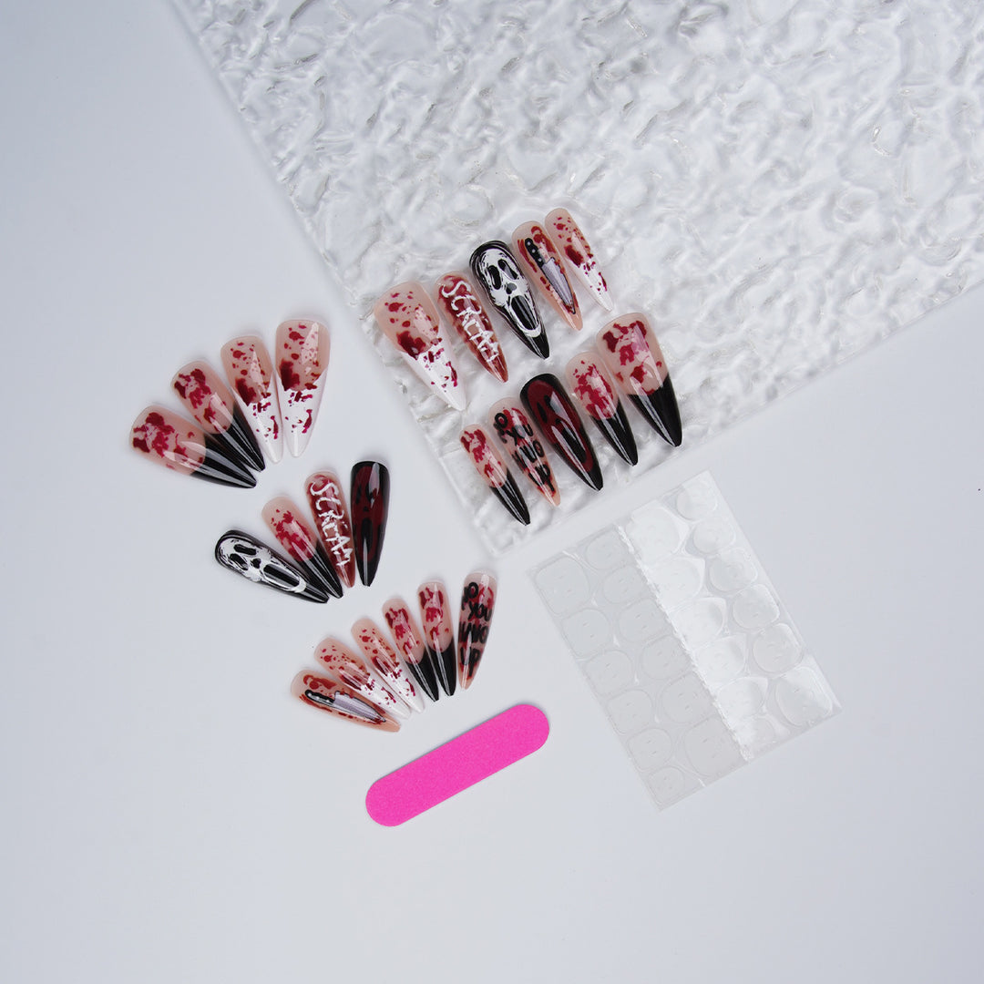 Halloween Kunstnagelset mit Gruseldesign Karnz