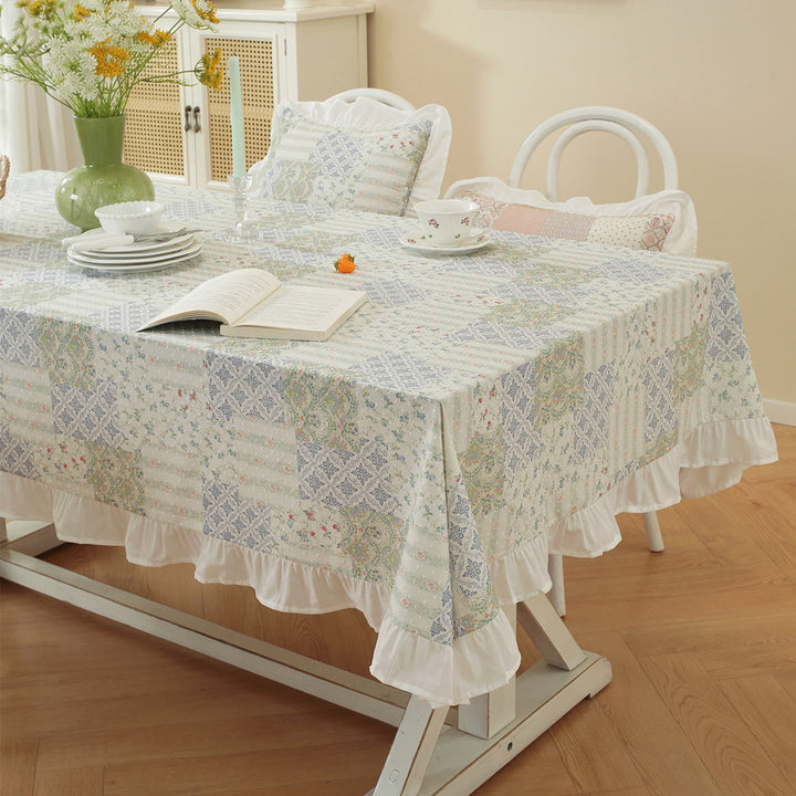Vintage-Patchwork-Tischdecke