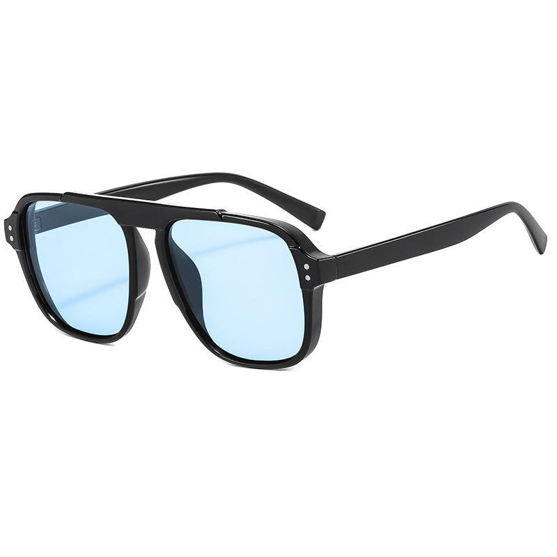 Damen geometrische Sonnenbrille mit polarisierenden gelben Gläsern Karnz