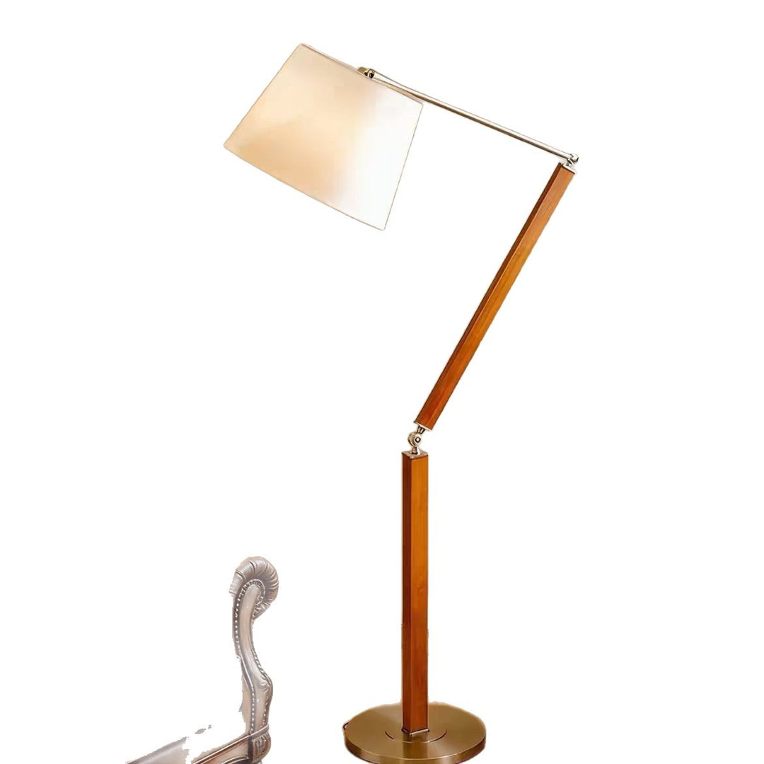 Verstellbare Holz Arc Stehlampe