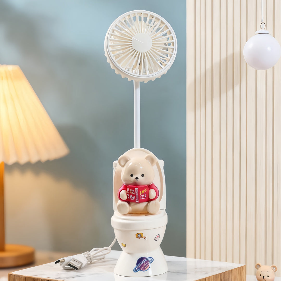 Damen Tragbarer USB Mini-Ventilator mit süßem Bärenmotiv Karnz