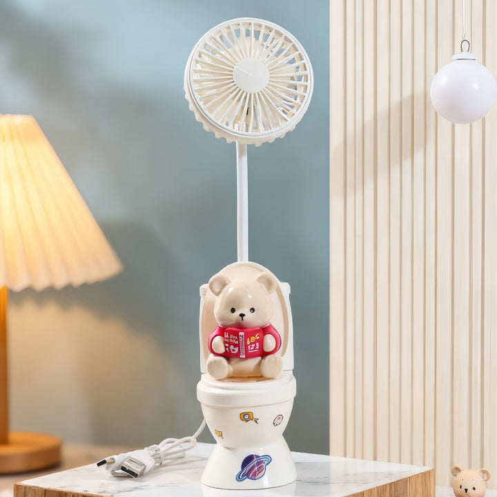 Damen Tragbarer USB Mini-Ventilator mit süßem Bärenmotiv Karnz