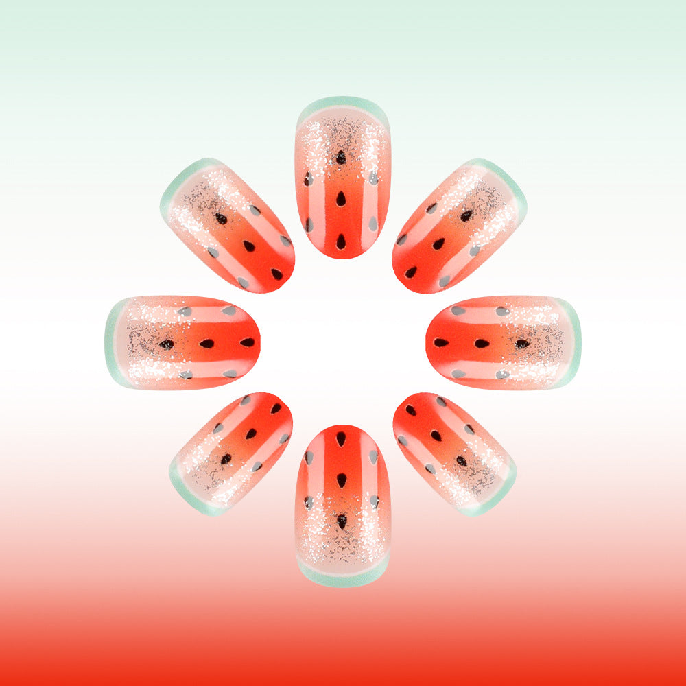 Spaß mit Wassermelonen-Themen-Nagelkunst Karnz