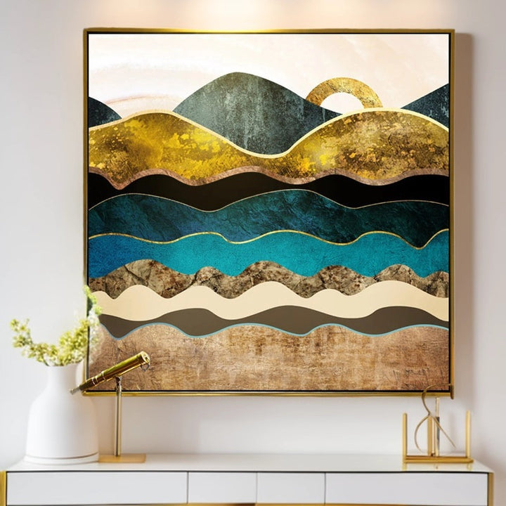 Abstract Wave Leinwand Wandkunstwerk