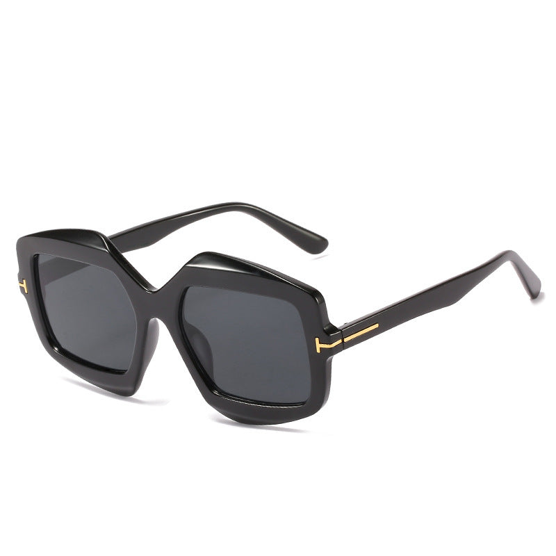 Bold gemusterte hexagonale Sonnenbrille Karnz
