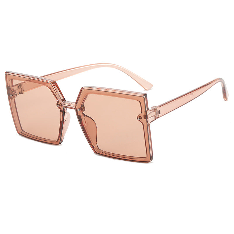 Damen modische Oversized-Sonnenbrille mit geometrischem Design Karnz