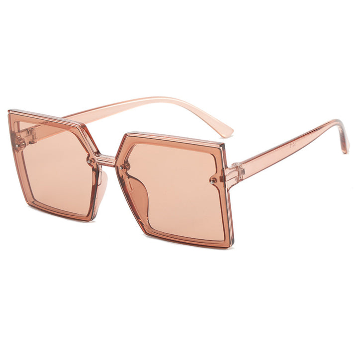 Damen modische Oversized-Sonnenbrille mit geometrischem Design Karnz