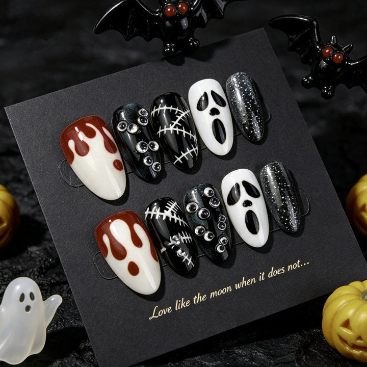 Künstlerische Halloween-Design Press-On Nagelkunst