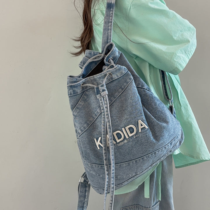 Legere Drawstring Denim Rucksack Karnz