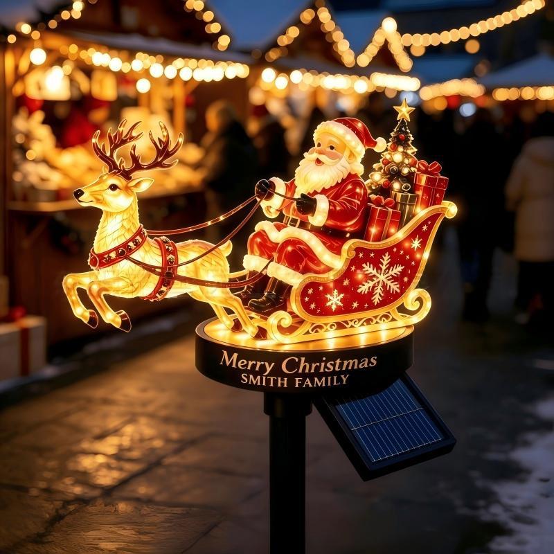 Weihnachtslichte Dekoration mit Santa und Rentier Karnz