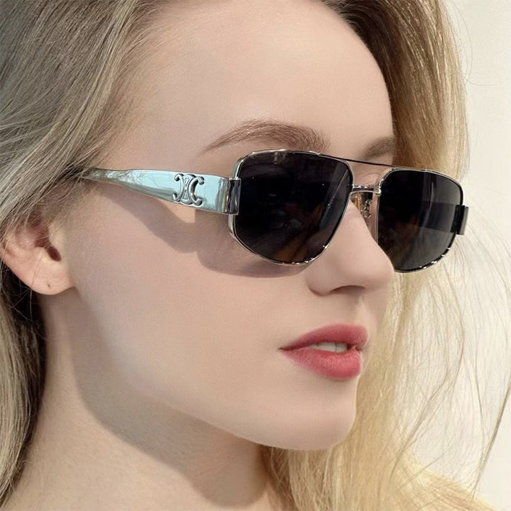 Damen Sportliche Sonnenbrille mit polarisierendem Gläser und elegantem Metallrahmen Karnz