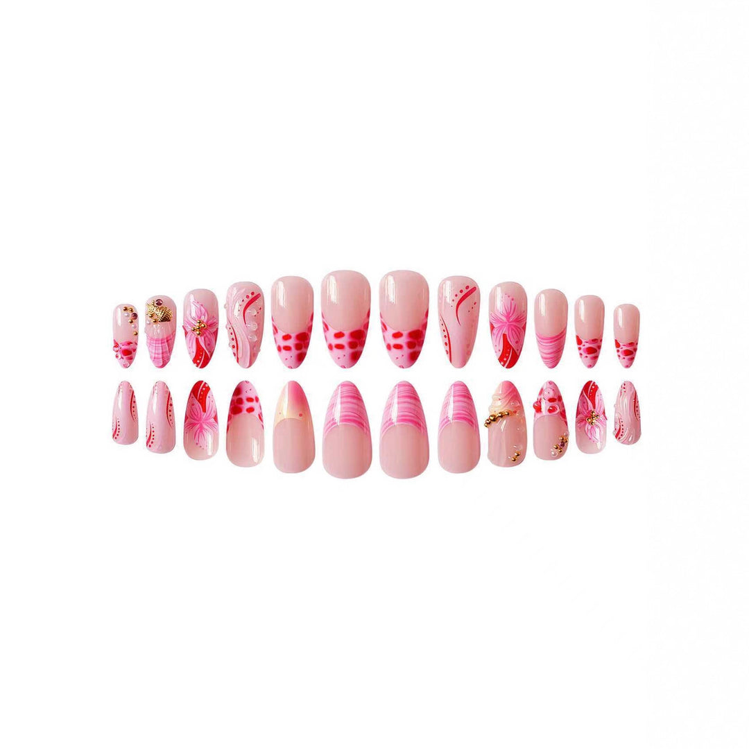 Elegante Blumen-Acryl-Nagelerweiterungen Karnz