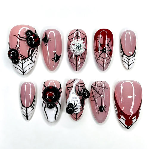 Spider-Themen Druck-Kunst-Nagelset
