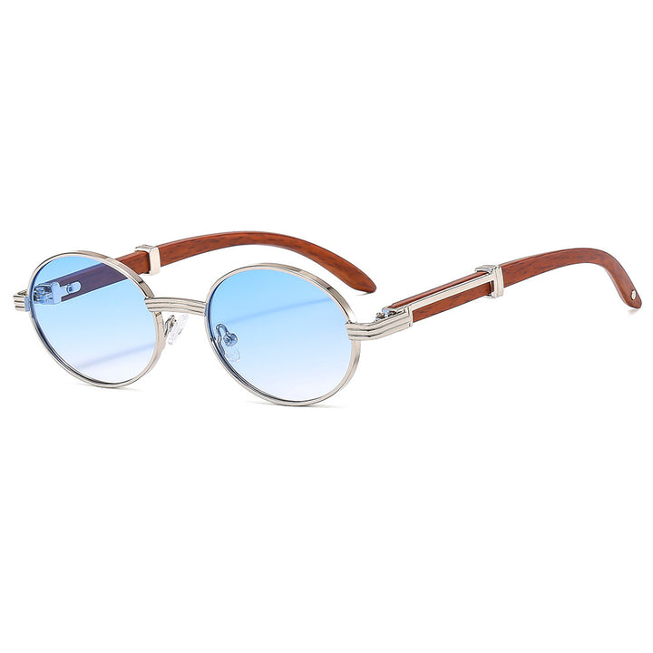 Vintage-inspirierte runde Sonnenbrille mit luxuriösen goldenen Akzenten Karnz