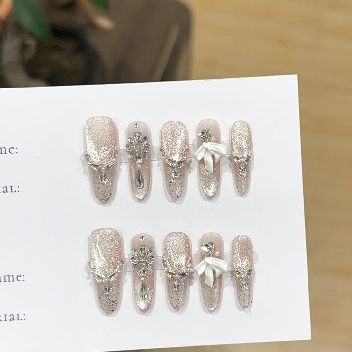 Glamouröse Press-On Nagelset