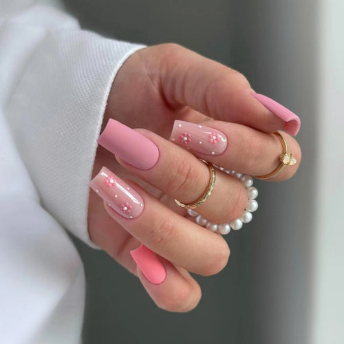 Elegante florale Acrylnagelverlängerungen Karnz 1789915616