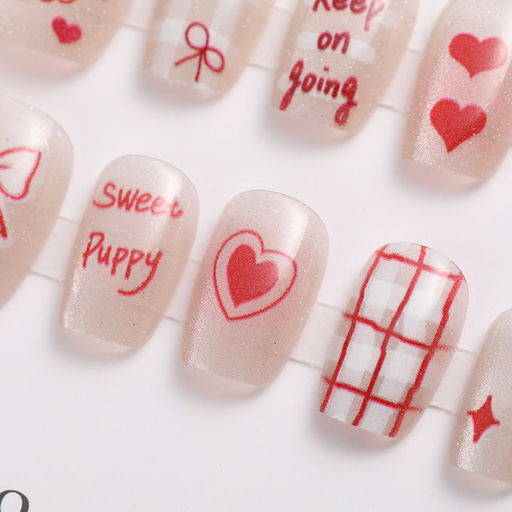 Trendige Press-On Nagelset Karnz
