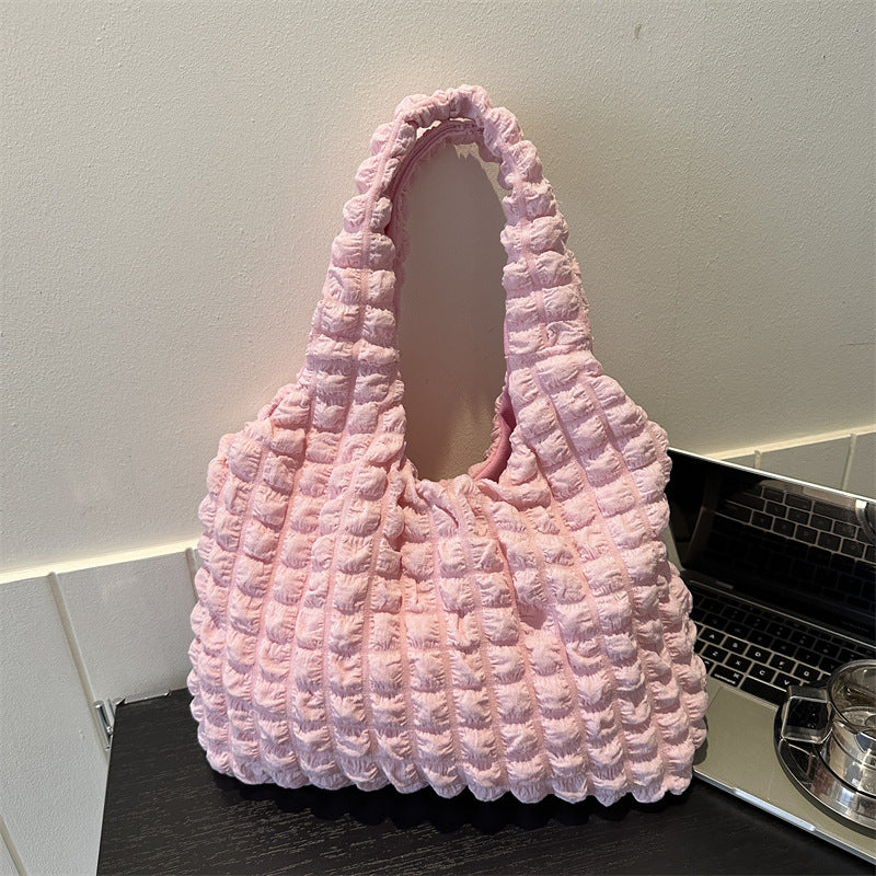 Texturierte Strick-Hobo-Tasche