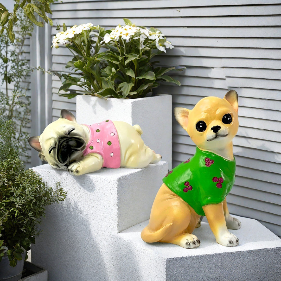 Dekorative Schlafende Bulldogge Figur Karnz