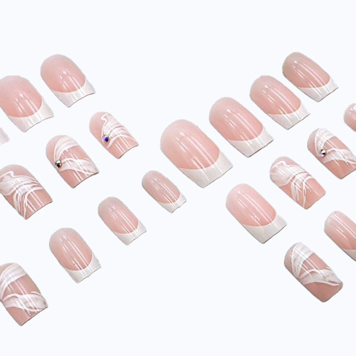 Künstlerisches French Tip Nagelkunst Set