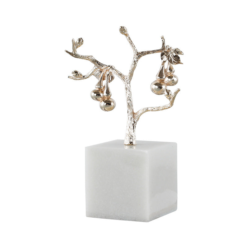 Dekorativer Silberbaum Skulptur