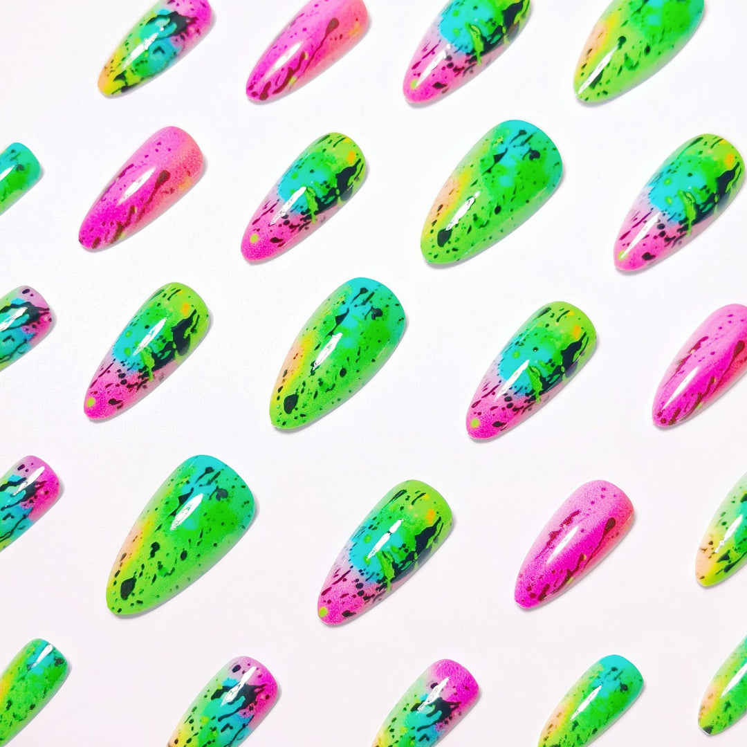 Kreative Neon Nagelkunst Karnz