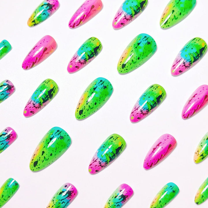 Kreative Neon Nagelkunst Karnz