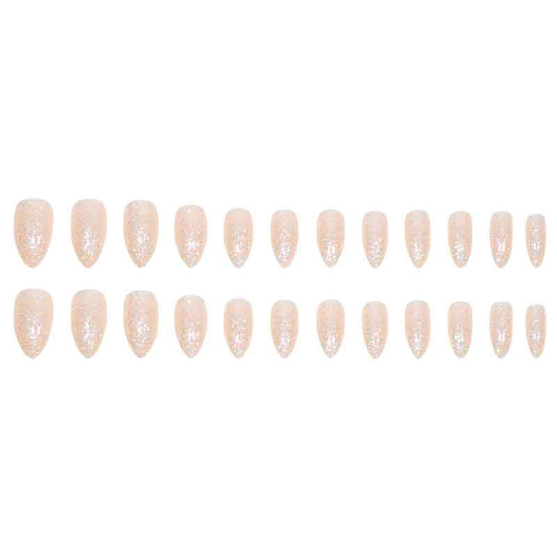 Glitzernde Stiletto Press-On Nägel Karnz