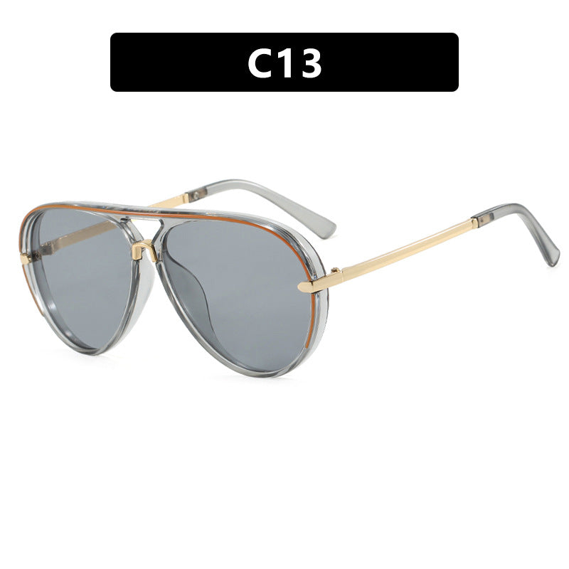 Damen modische Piloten-Sonnenbrille mit eleganten Metallakzenten Karnz