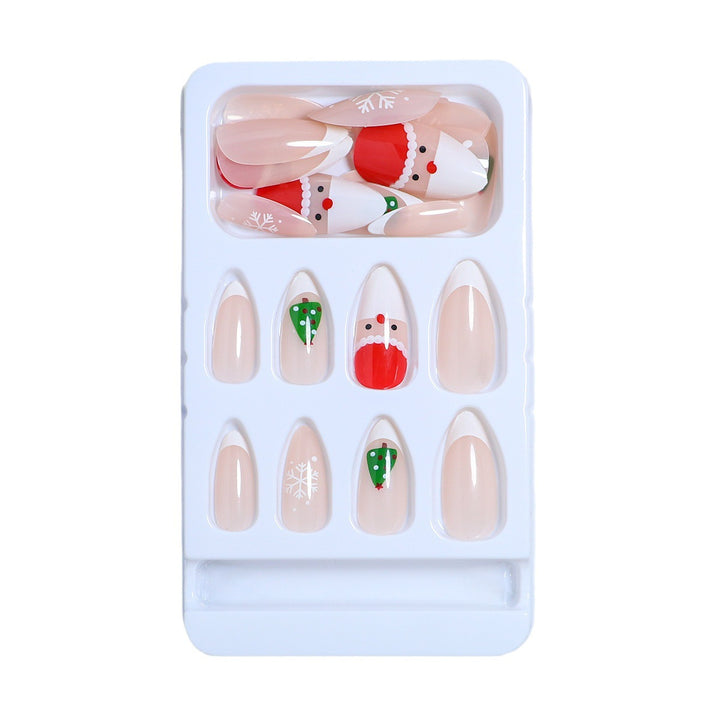 Künstlerisches Glitter Press-On Nagelset Karnz