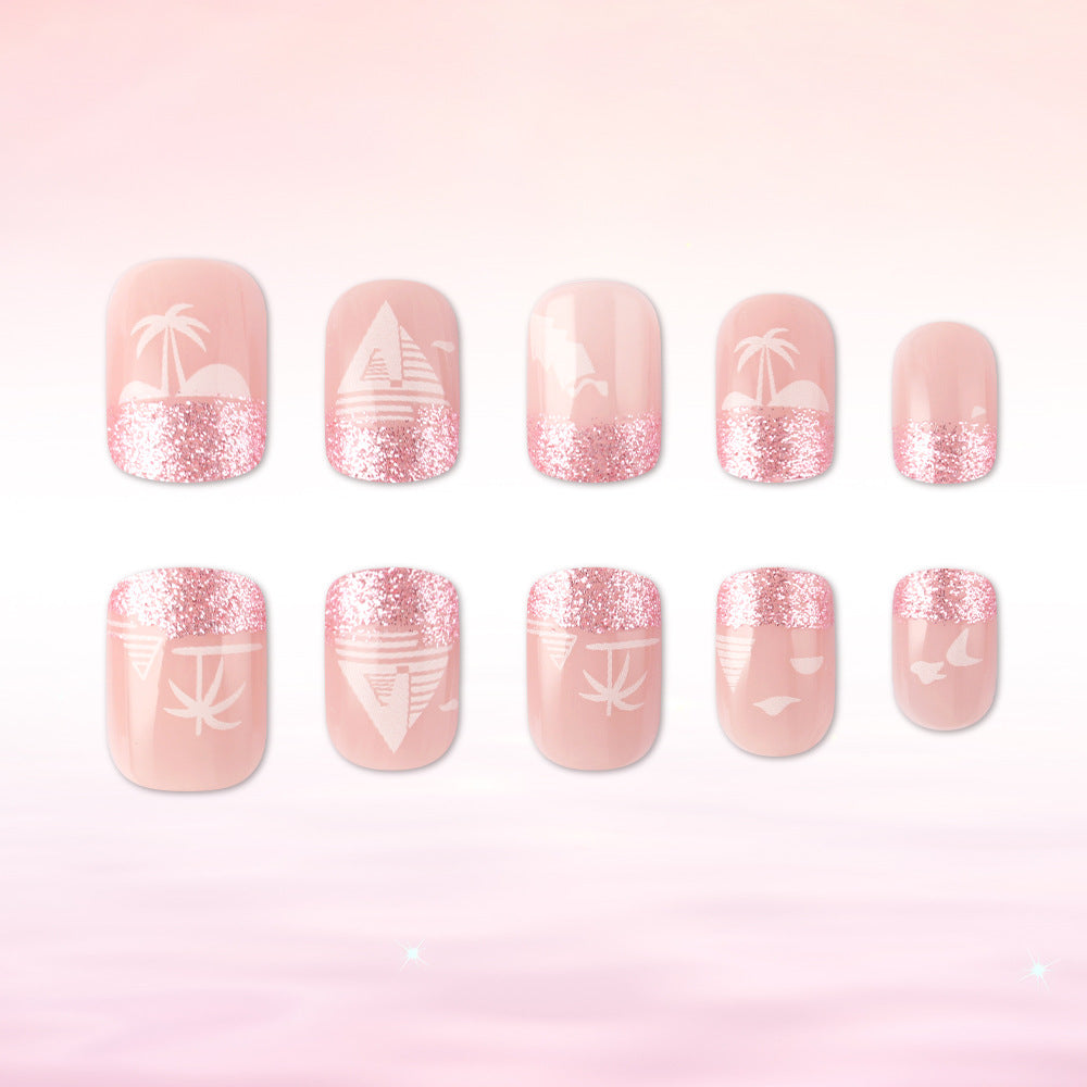 Tropisches Strand-Themen-Nagelkunstdesign Karnz