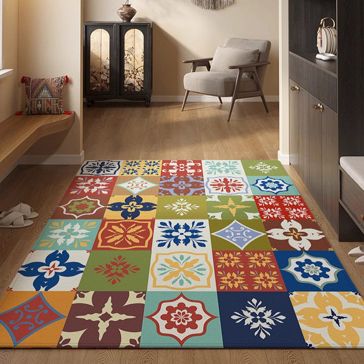 Vibrant Geometric Outdoor Teppich