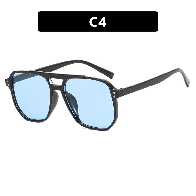 Damen oversized Sonnenbrille mit geometrischem Design und UV-Schutz Karnz
