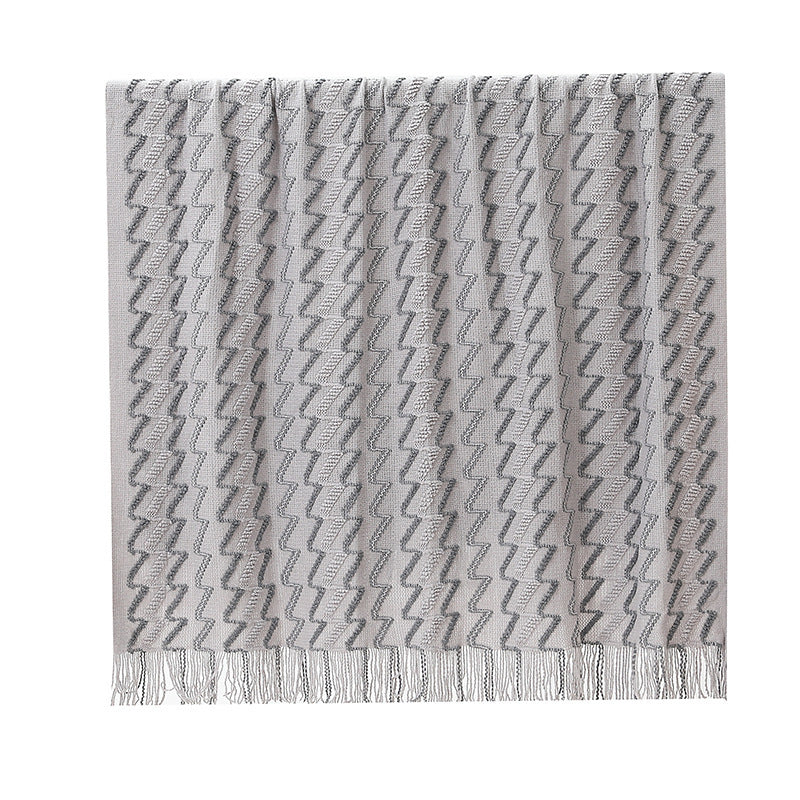 Gemütliche Strickwurfdecke